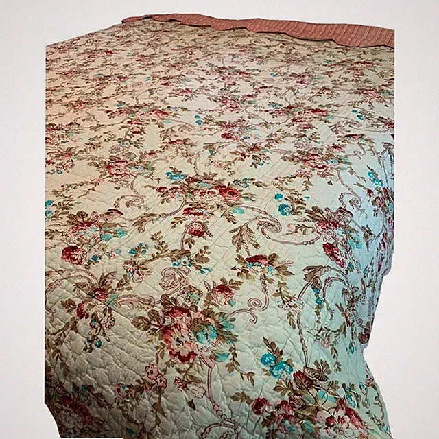 ABC Carpet & Home Brand 96" x 104" King Size 100% Cotton Quilt Floral