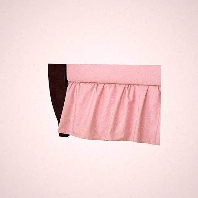 American Baby Co. PINK 100% Cotton Percale Std. Crib Skirt Nursery
