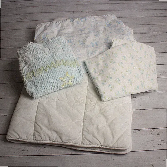 Amy Coe Vintage Crib Bedding Lot Limited Edition Blankets Comforter Chenille