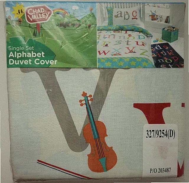 Chad Valley ALPHABET Duvet Cover and Pillowcase Set NEW