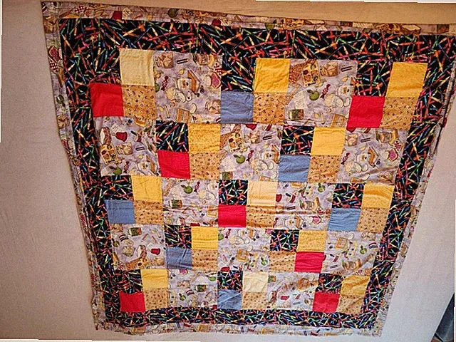 Classroom Hanging Quilt Teacher Colors ABC 48 X 48 Lap Blanket Project Linus