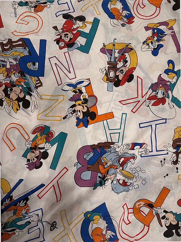Disney 80x60 Fleece Throw Blanket Mickey Minnie Donald Goofy Alphabet Large