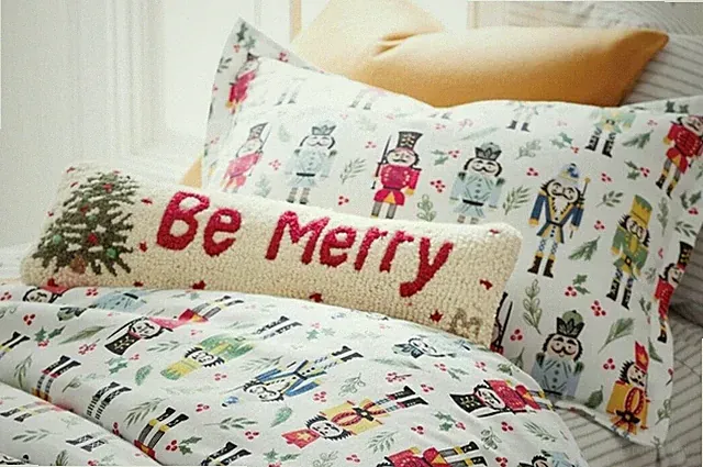 Garnet Hill nutcracker Duvet TWIN bed cover holiday Christmas birthday gift mom