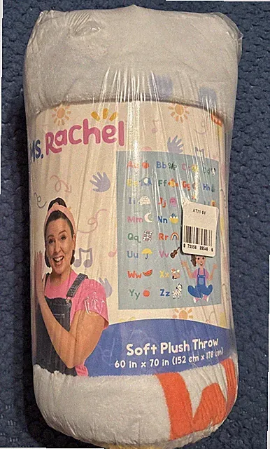 Ms. Rachel Plush Blanket 60”x70” Alphabet Kids Soft Plush Throw Blanket New