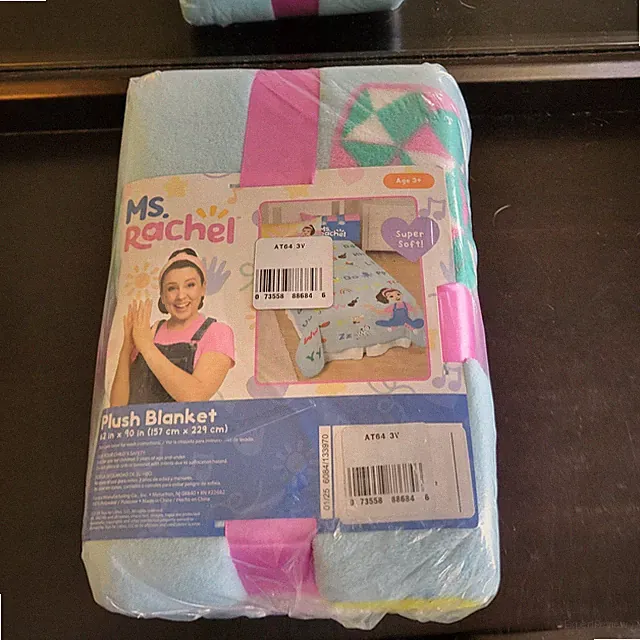 Ms. Rachel Plush Preschool Toddler Soft Throw Blanket Alphabet 40” X 50” NEW