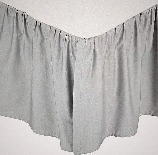 NEW American Baby Company 100% Cotton Percale Ruffle Crib Skirt in GRAY!