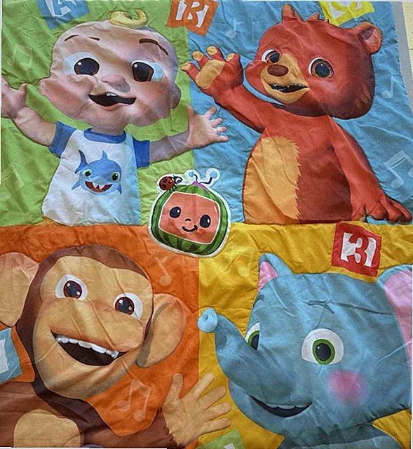 New Kids - Cocomelon 4p Toddler Bedding - Comforter - Pillowcase - Sheet Set