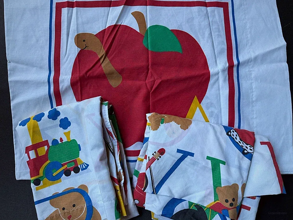 NEW *Springmaid KIDS Alphabet ANIMALS TWIN Flat Fitted SHEET & 1 PILLOWCASE ABCs