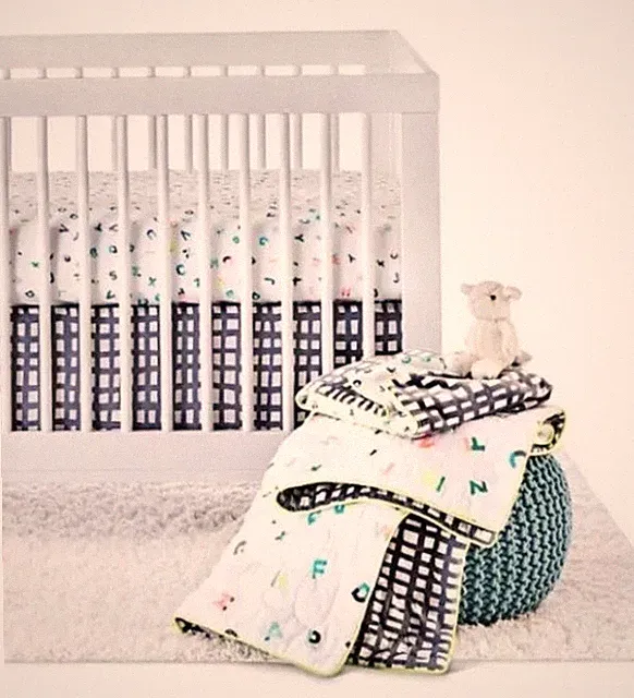 Oh Joy! for Target 4 piece Crib Set Neon Abc Alphabet Baby Bedding FREE SHEET