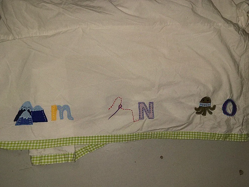 Pottery Barn Kids "Alphabet" Crib Bed Skirt