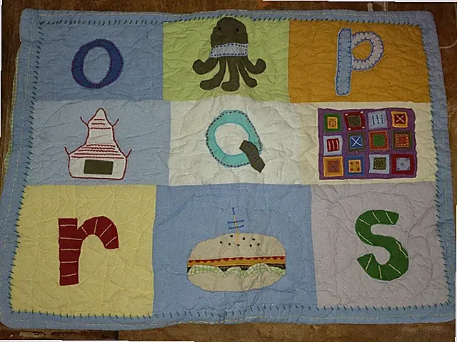 Pottery Barn Kids "Alphabet" Quilted Standard Sham