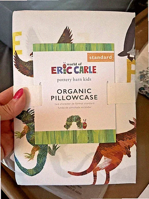 Pottery Barn Pillowcase Alphabet animal Hungry Caterpillar pre k school disney