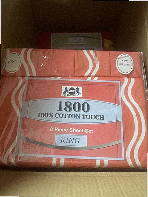 Sheet Set 8 Piece ABC Size King Bed Sheets 100% Cotton Bed Sheets Set