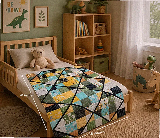 Toddler Quilt - ABC-XYZ Neutral shades of letters and animals