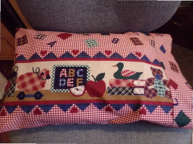 TRAVEL-TODDLER SIZE PILLOWCASE2 SIDED ABC BORDER 12" X 18" #5358