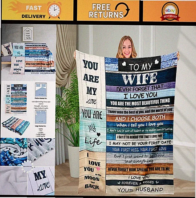 Valentine's Day Gifts for Her - Cozy Blanket for Wife, Birthday & Anniversary Id