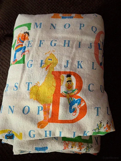 Vintage Sesame Street ABC Alphabet Twin Flat & Fitted Sheet set